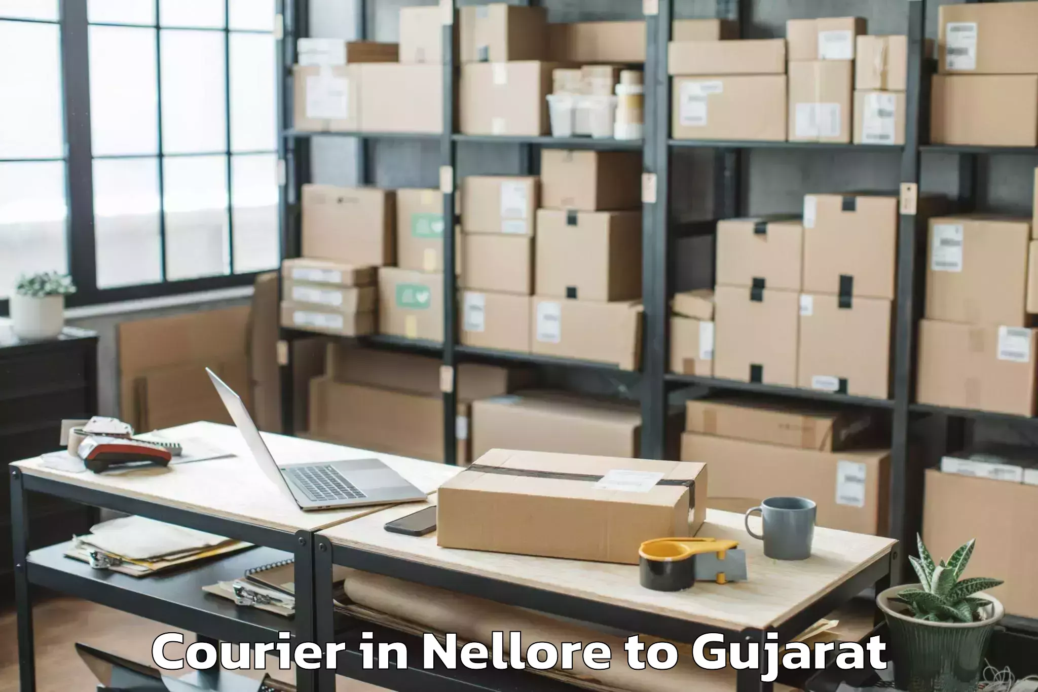 Nellore to Bhanvad Courier Booking